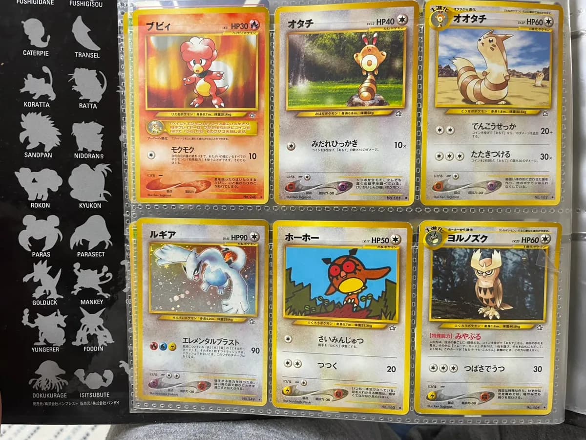 旧裏ポケカ ファイル約50枚(ルギア・ハマちゃんのヤドキング・エアームドほか)の買取実績
