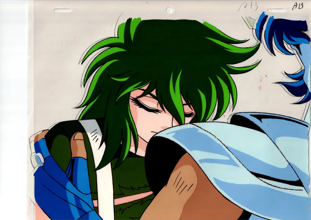 聖闘士星矢 キグナス氷河とアンドロメダ瞬のセル画